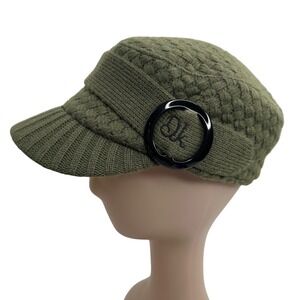 Dakine Women's Green Cable Knit Military Style Cap One Size Outdoors Grunge